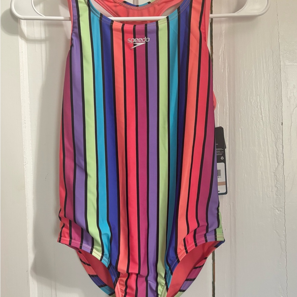 Speedo Striped Swimsuit